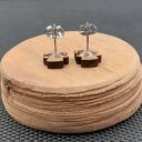 Kolczyki drewniane BAŁWANKI ZIELONE