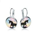 Kolczyki wiszące z grafiką JEDNOROŻEC