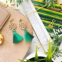 Kolczyki Boho Ombre - Green