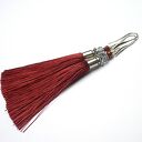 Kolczyki boho rude chwosty - ręcznie robione