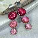 Szklane kolczyki w perłowych odcieniach różu Meyra e6/m29