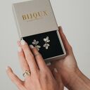 Kolczyki sztyfty wiszące listki