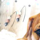 Srebrne kolczyki - trzy minerały