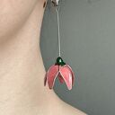 Długie kolczyki kwiaty, kolczyki ze stali nierdzewnej