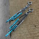 Kolczyki - długie z turkusem