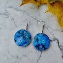 Unikalne kolczyki ręcznie robione - Błękitne Kwiaty