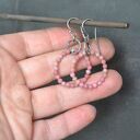 Kolczyki koła z rodonitem