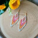 Kolczyki indiańskie z koralików