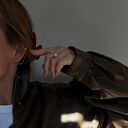 gustowne kolczyki złota nausznica z przewlekanym