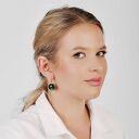 Pozłacane kolczyki w odcieniu butelkowej zieleni e20/68