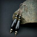 Kolczyki z onyksem i turmalinem