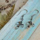 Gałązki z miedzi - kolczyki listki minimalistyczne