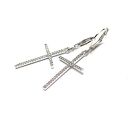 Srebrne kolczyki krzyż z cyrkoniami Diamond Cross