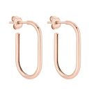 Owalne kolczyki z różowego żłota