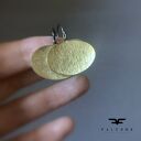 Złote kolczyki Gold Petals z mosiądzu i srebra 925