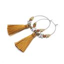 Kolczyki Boho Irish Alloys Collection - stal szlachetna, chwosty i blask