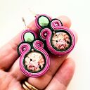 Rose Garden kolczyki sutaszowe