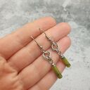 Kolczyki chainmaille - naturalny jadeit, hematyt