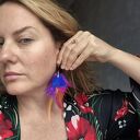 Kolczyki lekkie pióra Boho - ręcznie robione