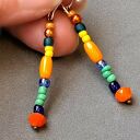 Bajecznie kolorowe kolczyki w modnym stylu boho długie efektowne w sam raz na lato super prezent