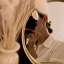 Półokrągłe kolczyki L z różowego złota