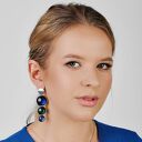 Długie kolczyki Meyra e6/m28 z perłowym wykończeniem w kolorze butelkowej zieleni