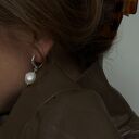 bigle srebrne kolczyki z perłami i