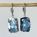 Ciemnoniebieskie z imitacji kamieni, kolczyki ze stali nierdzewnej