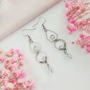 Kolczyki Topaz stal chirurgiczna handmade wirewrapping