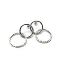 Srebrne kolczyki podwójne kółka