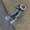 Kolczyki - przekładki z kwarcem