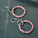 Kolczyki koła z rodonitem