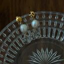 oryginalne pozłacane złote kolczyki z perłami i