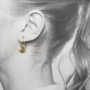 Kolczyki NEO rustic okrąg mosiądz