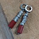 Kolczyki - jaspis czerwony