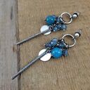 Kolczyki z apatytu i akwamarynu