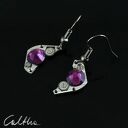 Zegarowe z fioletem - kolczyki (lub klipsy) | ooak #