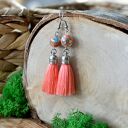 KOLCZYKI SALMONESO z chwostami