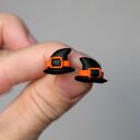 Kolczyki Kapelusze Czarownicy na Halloween - ręcznie robione z modeliny Fimo i końcówkami ze stali chirurgicznej