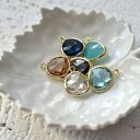 Aqua drops in gold