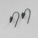 SERDUSZKO - kolczyki z oksydowanego srebra 0.925 i cyrkonią