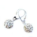 Kolczyki Shamballa Swarovski srebro 925 Crystal AB