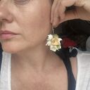 Kolczyki w odcieniach pastelowych - boho z piórami