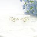 Srebrne pozłacane kolczyki Lines vol5