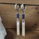 Blaszki z lapis lazuli - kolczyki