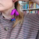 Klipsy kwiaty lekkie i długie - boho Frida i etno na klipsach 