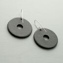Duże kolczyki koła handmade w industrialnym stylu