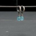 Chalcedon aqua - kolczyki 08