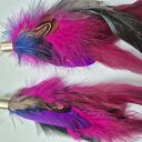 kolczyki amarantowo fioletowe pióra