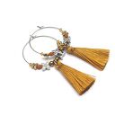 Kolczyki Boho Irish Alloys Collection - stal szlachetna, chwosty i blask
